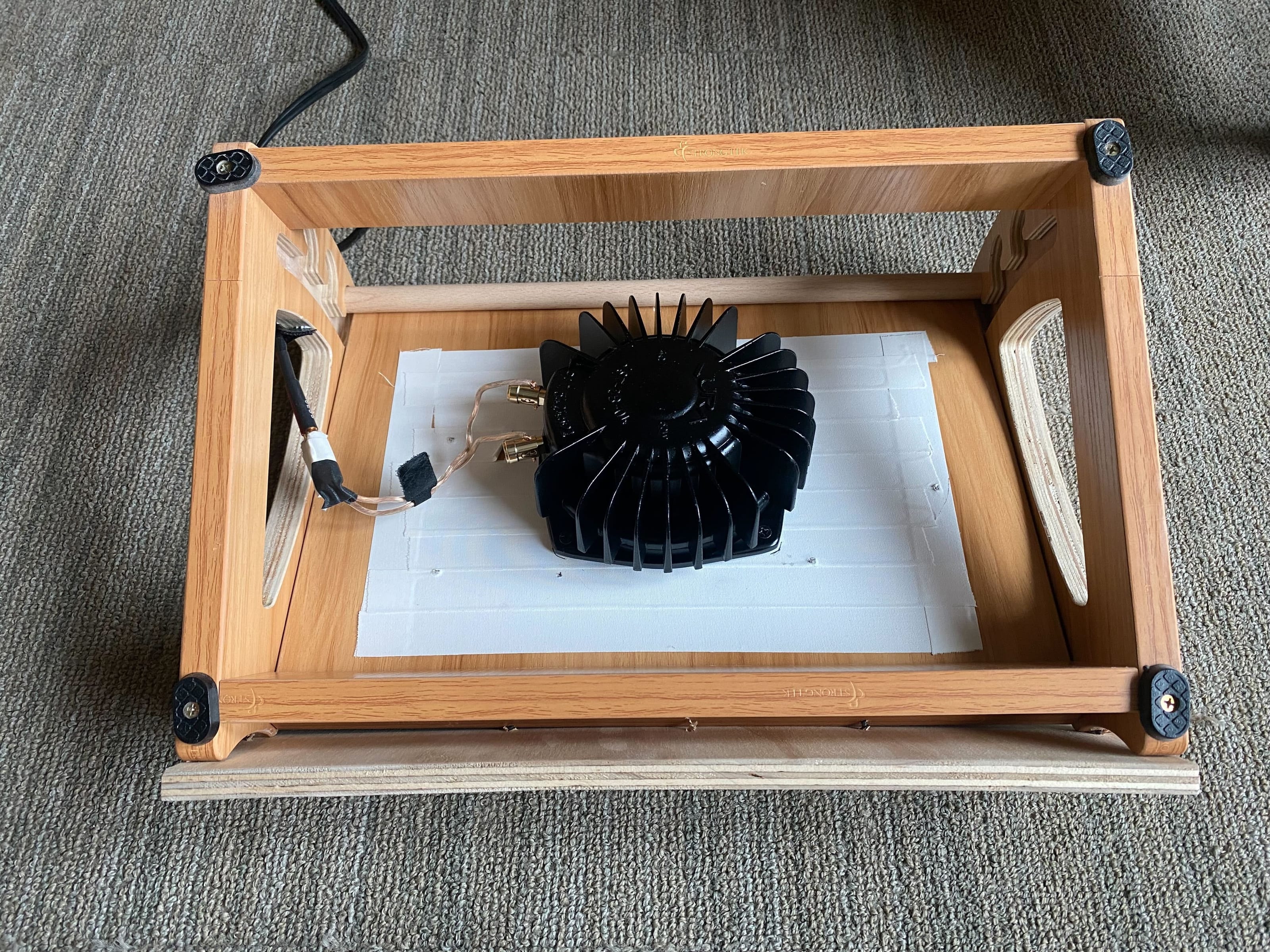 Haptic footrest setup with driving simulator