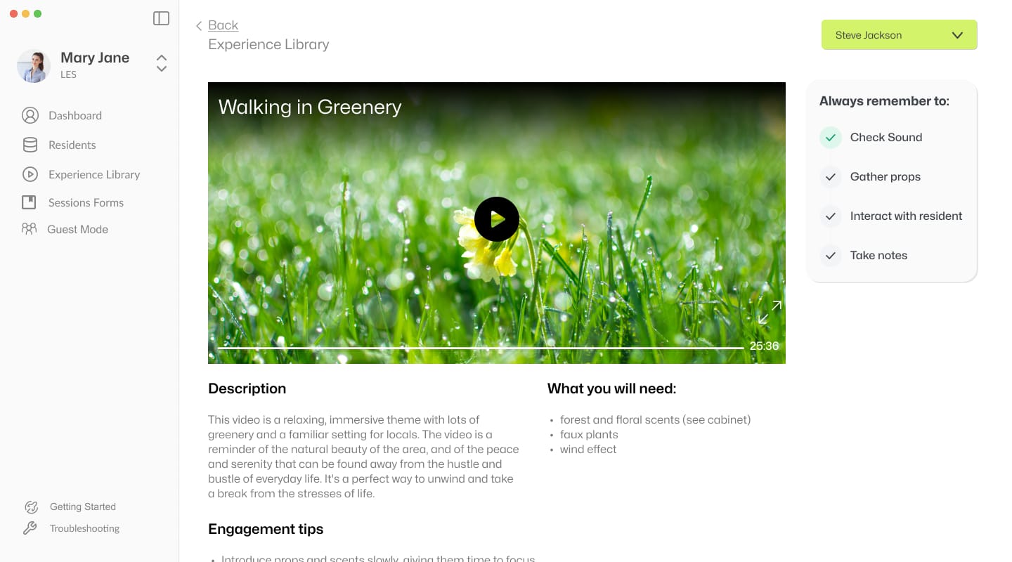 Video player interface